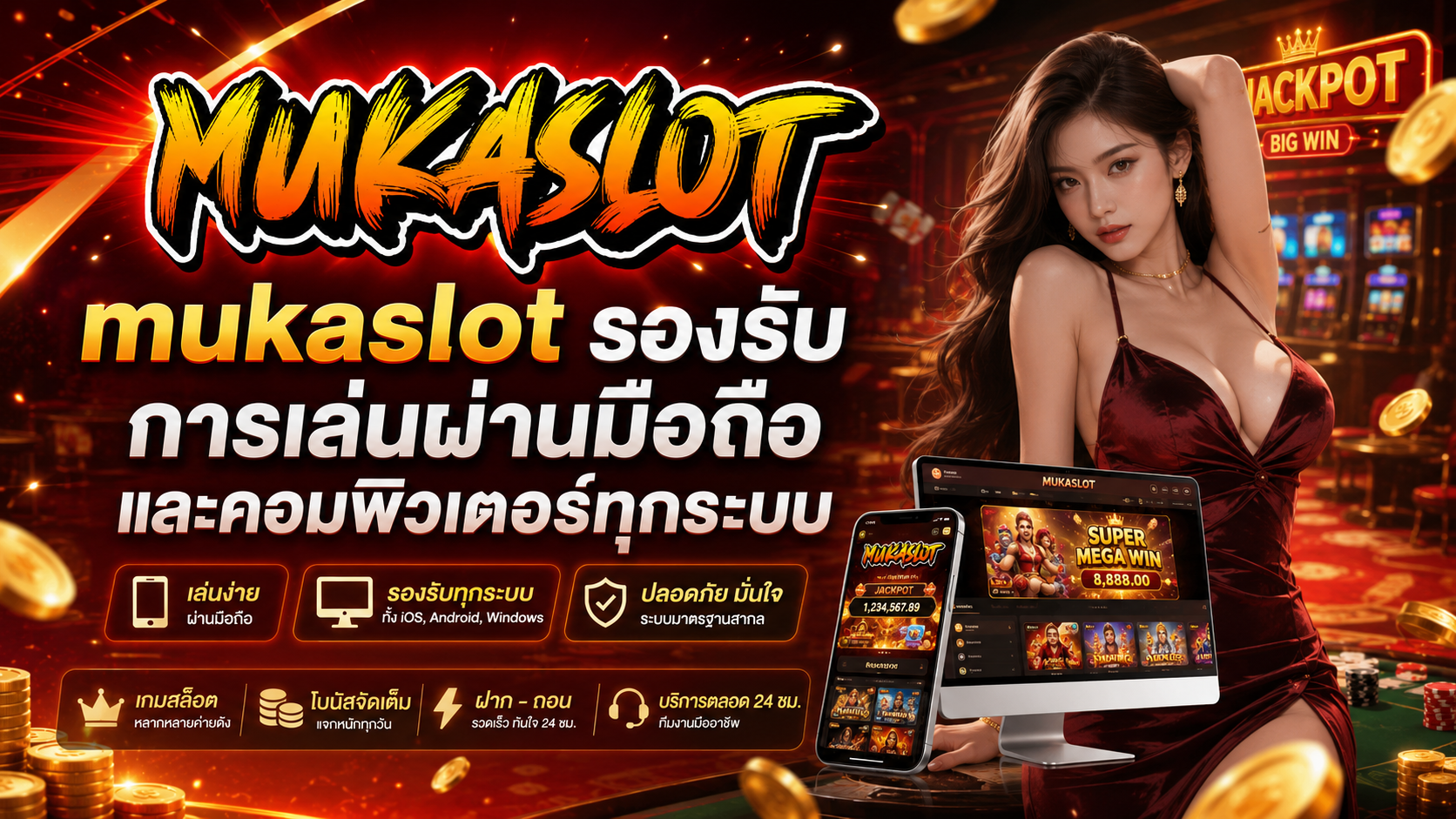 mukaslot รองรับการเล่นผ่านมือถือและคอมพิวเตอร์ทุกระบบ ​